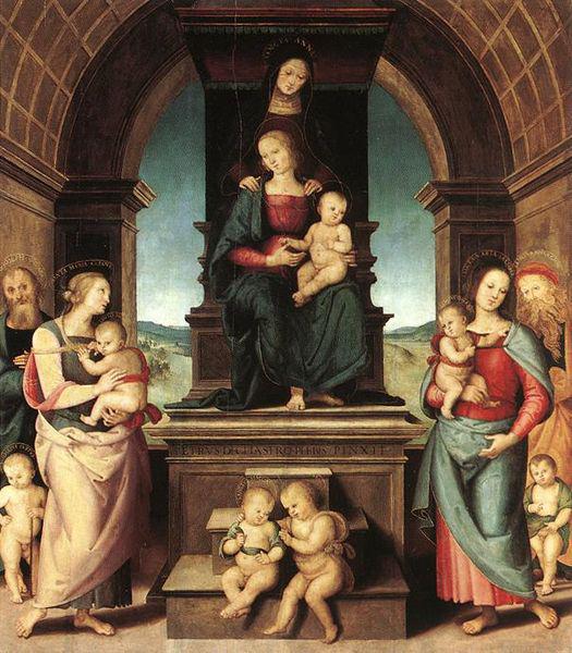 Pietro Perugino The Family of the Madonna oil painting image